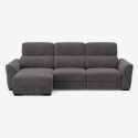 Sofá extensible relax con chaise longue y almacenamiento izquierda chenilla 3 plazas Sira Venta