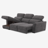Sofá extensible relax con chaise longue y almacenamiento izquierda chenilla 3 plazas Sira Oferta