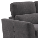 Sofá extensible relax con chaise longue y almacenamiento izquierda chenilla 3 plazas Sira Catálogo
