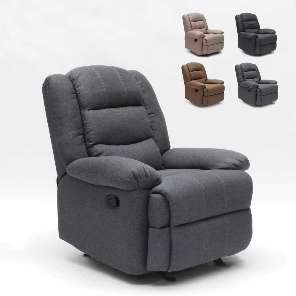Sillón Mecedora Reclinable con Reposapiés de Tejido Sofia