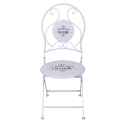 Set de mesa blanca con 2 sillas plegables para exterior Le Regole della Colazione Oferta