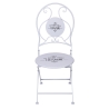 Set de mesa blanca con 2 sillas plegables para exterior Le Regole della Colazione Oferta
