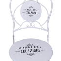Set de mesa blanca con 2 sillas plegables para exterior Le Regole della Colazione Stock