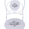 Set de mesa blanca con 2 sillas plegables para exterior Le Regole della Colazione Stock