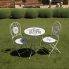 Set de mesa blanca con 2 sillas plegables para exterior Le Regole della Colazione Venta