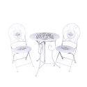 Set de mesa blanca con 2 sillas plegables para exterior Le Regole della Colazione Promoción