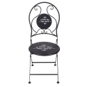 Set de mesa y 2 sillas plegables de exterior en hierro negro Pausa Perfetta Oferta