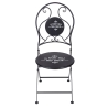 Set de mesa y 2 sillas plegables de exterior en hierro negro Pausa Perfetta Oferta