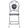 Set de mesa y 2 sillas plegables de exterior en hierro negro Pausa Perfetta Rebajas