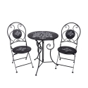 Set de mesa y 2 sillas plegables de exterior en hierro negro Pausa Perfetta Promoción