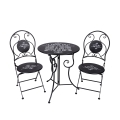 Set de mesa y 2 sillas plegables de exterior en hierro negro Pausa Perfetta Promoción
