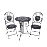 Set de mesa y 2 sillas plegables de exterior en hierro negro Pausa Perfetta Promoción