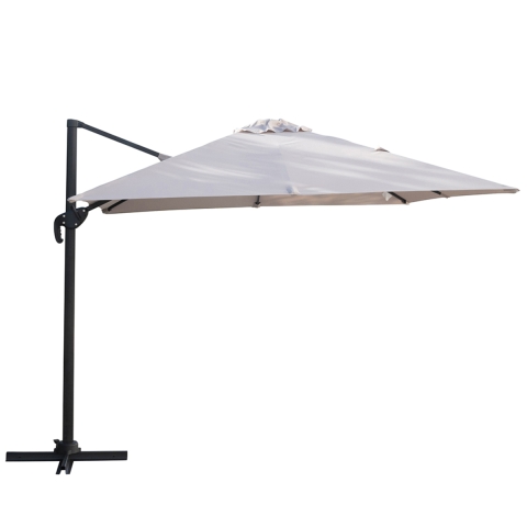 Parasol de jardín 3x3 en aluminio con mástil lateral giratorio Deluxe Promoción