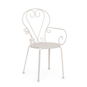 Silla de jardín exterior apilable estilo shabby chic Bizzotto Etienne 