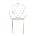 Silla de jardín exterior apilable estilo shabby chic Bizzotto Etienne 