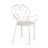 Silla de jardín exterior apilable estilo shabby chic Bizzotto Etienne 