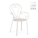 Silla de jardín exterior apilable estilo shabby chic Bizzotto Etienne Promoción
