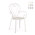 Silla de jardín exterior apilable estilo shabby chic Bizzotto Etienne Promoción