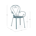 Silla de jardín exterior apilable estilo shabby chic Bizzotto Etienne 