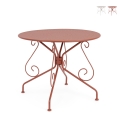 Mesa redonda de exterior para jardín 90cm estilo Bizzotto Etienne Promoción
