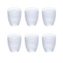 Juego de 6 vasos de agua en vidrio decorado 325ml Roma Promoción