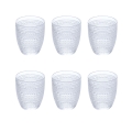 Juego de 6 vasos de agua en vidrio decorado 325ml Roma Promoción
