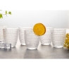 Juego de 6 vasos de agua en vidrio decorado 325ml Roma Venta