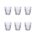 Juego de 6 vasos de agua 340 ml de vidrio transparente Celine Promoción