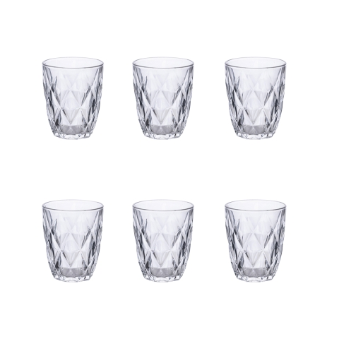 Juego de 6 vasos de agua 340 ml de vidrio transparente Celine Promoción