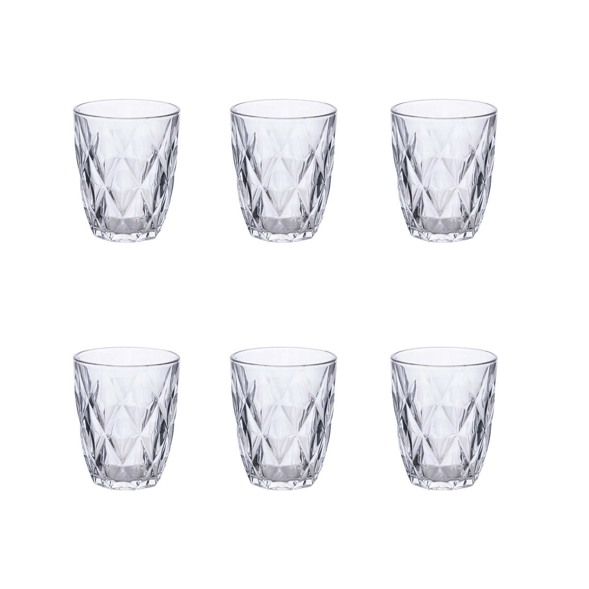 Juego de 6 vasos de agua 340 ml de vidrio transparente Celine Promoción Juego de 6 vasos de agua 340 ml de vidrio transparente Celine Promoción