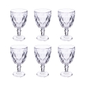 Juego de 6 copas de vidrio transparente Elizabeth de 340 ml Promoción