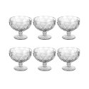Set de 6 copas para helado 400 ml de vidrio transparente Elizabeth Promoción