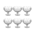 Set de 6 copas para helado 400 ml de vidrio transparente Elizabeth Promoción