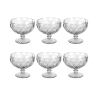Set de 6 copas para helado 400 ml de vidrio transparente Elizabeth Promoción