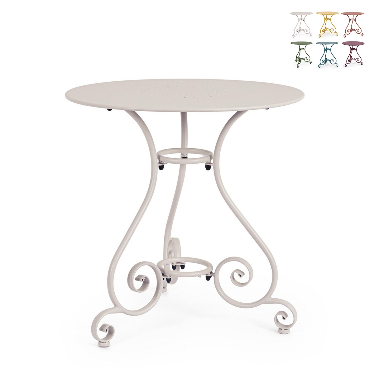 Mesa de exterior redonda 70cm 3 patas estilo shabby chic Etienne Promoción Mesa de exterior redonda 70cm 3 patas estilo shabby chic Etienne Promoción