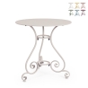 Mesa de exterior redonda 70cm 3 patas estilo shabby chic Etienne Promoción