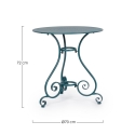 Mesa de exterior redonda 70cm 3 patas estilo shabby chic Etienne 