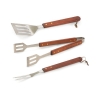 Juego de 3 utensilios para barbacoa de acero inoxidable y madera Firao Promoción