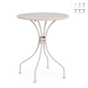 Mesa de jardín redonda 60cm vintage shabby chic Bizzotto Lizette Promoción