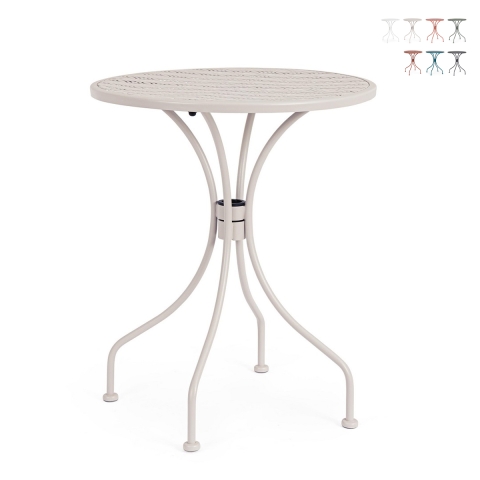 Mesa de jardín redonda 60cm vintage shabby chic Bizzotto Lizette Promoción