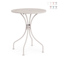 Mesa de jardín redonda 60cm vintage shabby chic Bizzotto Lizette Promoción