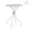 Mesa de jardín redonda 60cm vintage shabby chic Bizzotto Lizette Promoción
