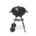 Barbacoa de carbón redonda de acero con tapa y ruedas Torka Oferta
