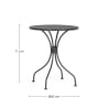 Mesa de jardín redonda 60cm vintage shabby chic Bizzotto Lizette 