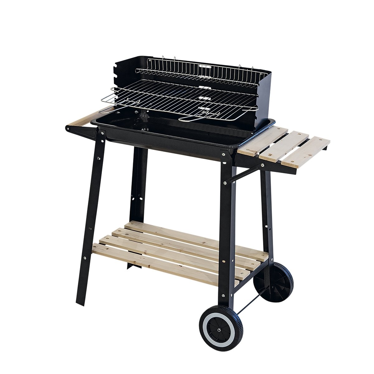 Parrilla a carbón con ruedas y rejilla ajustable 48x28 cm Noxor Promoción Parrilla a carbón con ruedas y rejilla ajustable 48x28 cm Noxor Promoción