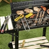 Parrilla a carbón con ruedas y rejilla ajustable 48x28 cm Noxor Venta