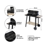 Parrilla a carbón con ruedas y rejilla ajustable 48x28 cm Noxor Catálogo