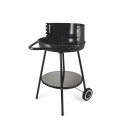 Barbacoa de carbón redonda Pipra con parrilla Ø 48cm ajustable y ruedas Rebajas