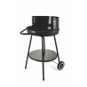 Barbacoa de carbón redonda Pipra con parrilla Ø 48cm ajustable y ruedas Rebajas