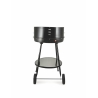 Barbacoa de carbón redonda Pipra con parrilla Ø 48cm ajustable y ruedas Descueto